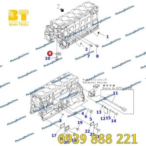 Cò nhớt Komatsu 6D125